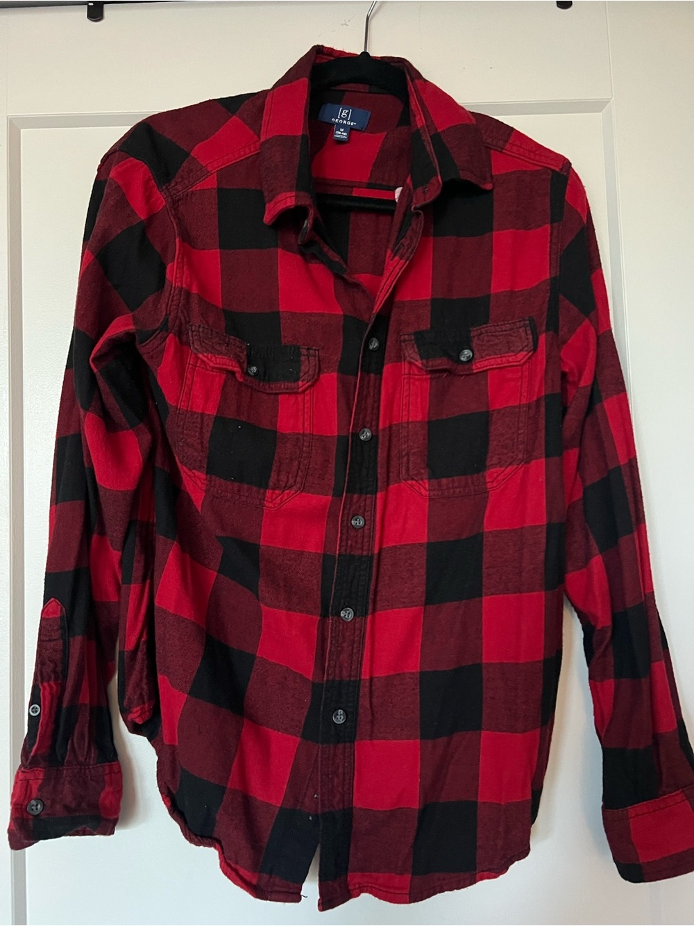 Red & Black Buffalo Plaid Button-up Shirt